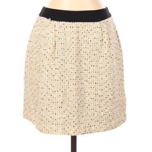 Leona by Lauren Leonard Cream Tweed Skirt Size 6